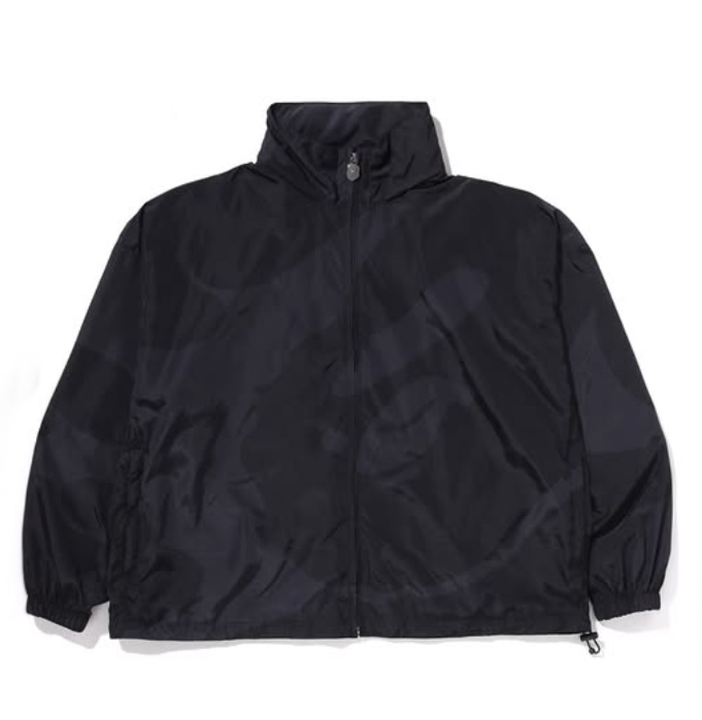 A BATHING APE BAPE ABC CAMO NYLON HOODED JACKET BLACK