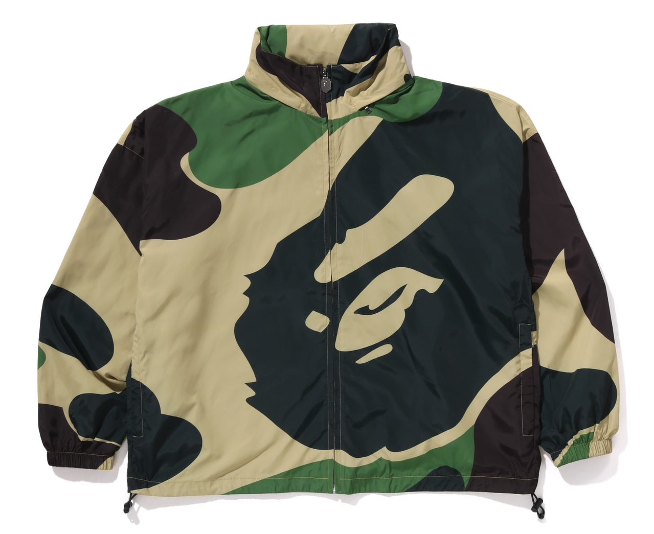 A BATHING APE BAPE ABC CAMO NYLON HOODED JACKET GREEN