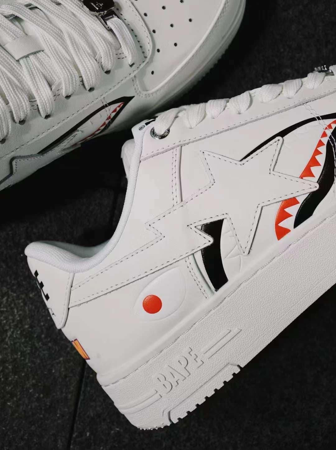 A BATHING APE BAPE STA SHARK WHITE