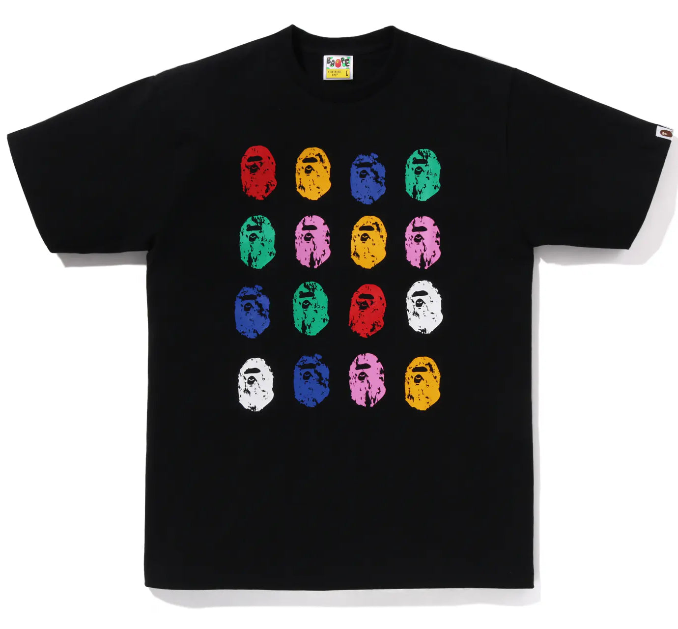 A BATHING APE BAPE 32ND ANNIV. APE HEAD TEE BLACK