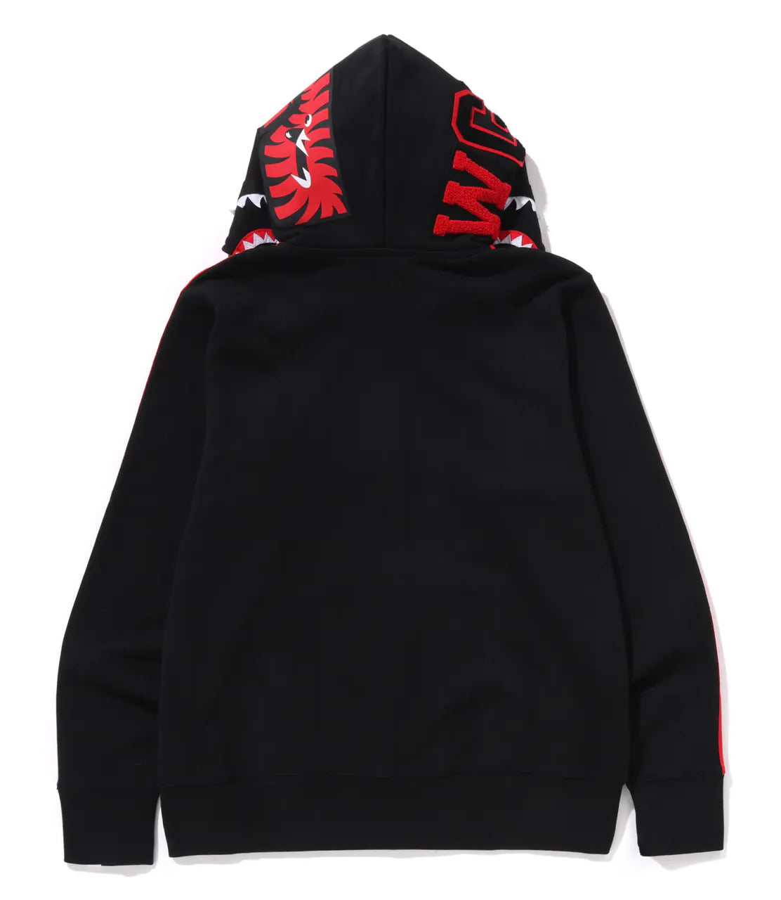 A BATHING APE BAPE x ADIDAS SHARK FULL ZIP HOODIE BLACK
