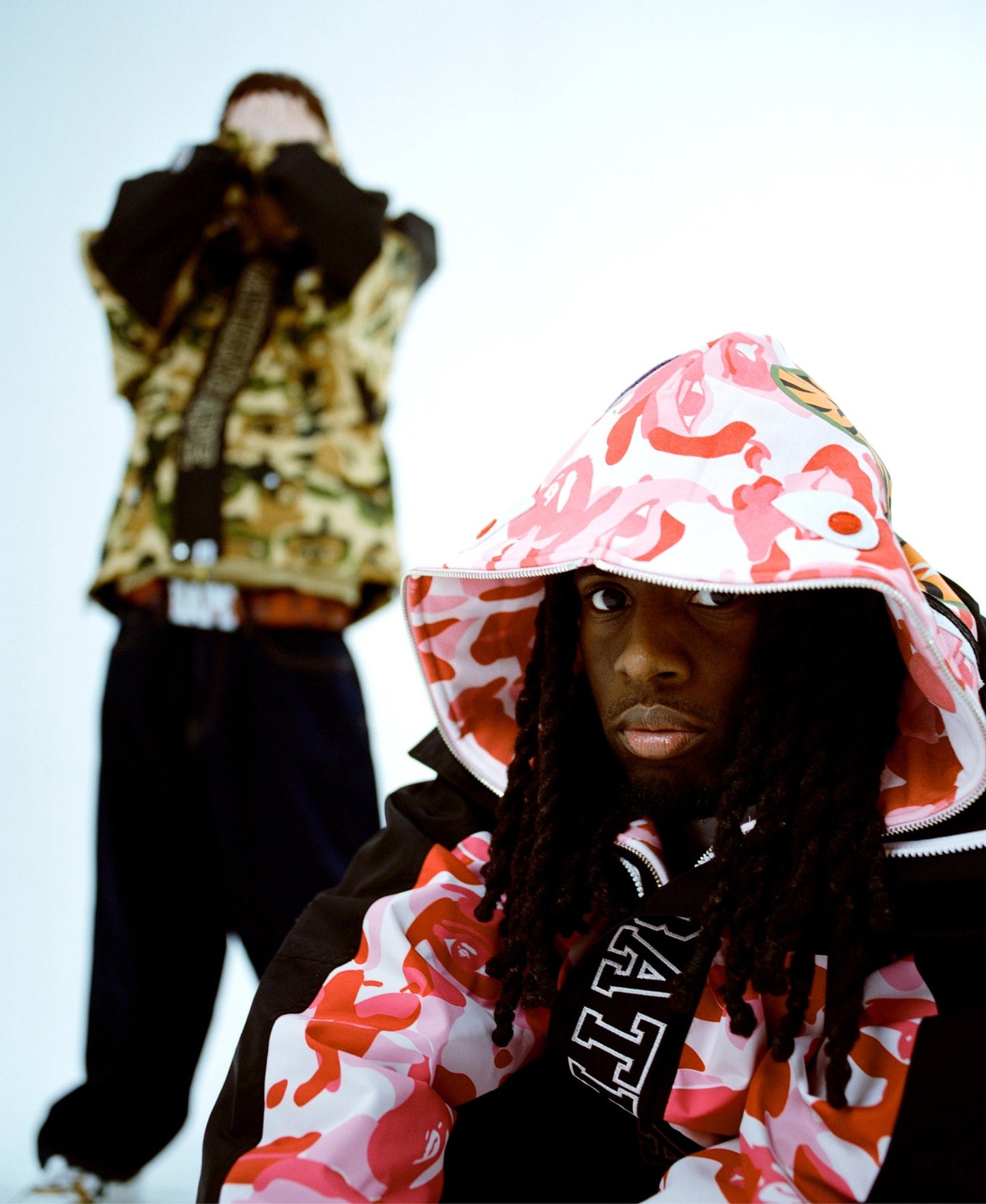 A BATHING APE BAPE x KIDSUPER CAMO SNOWBOARD JACKET GREEN