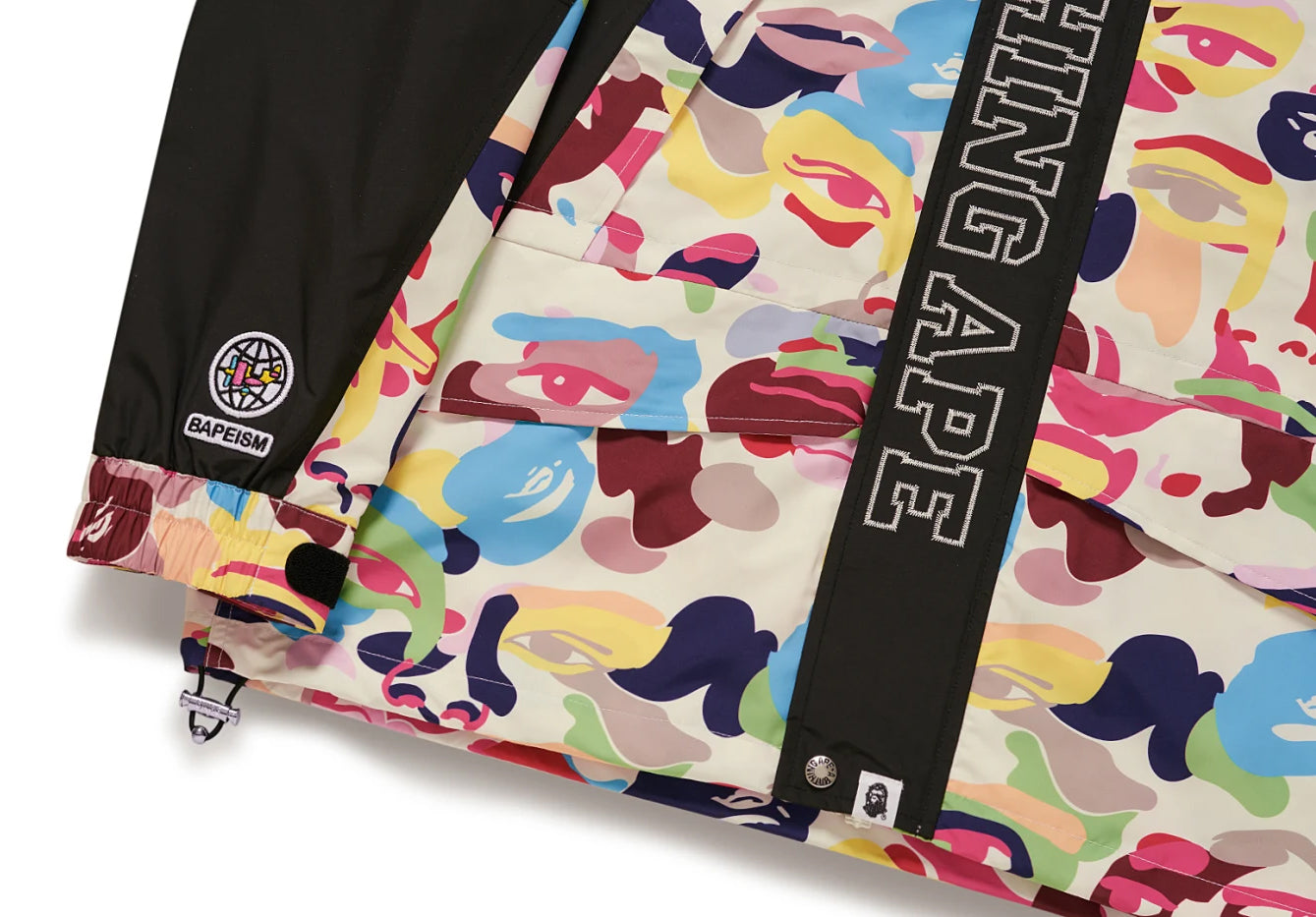 A BATHING APE BAPE x KIDSUPER CAMO SNOWBOARD JACKET MULTI