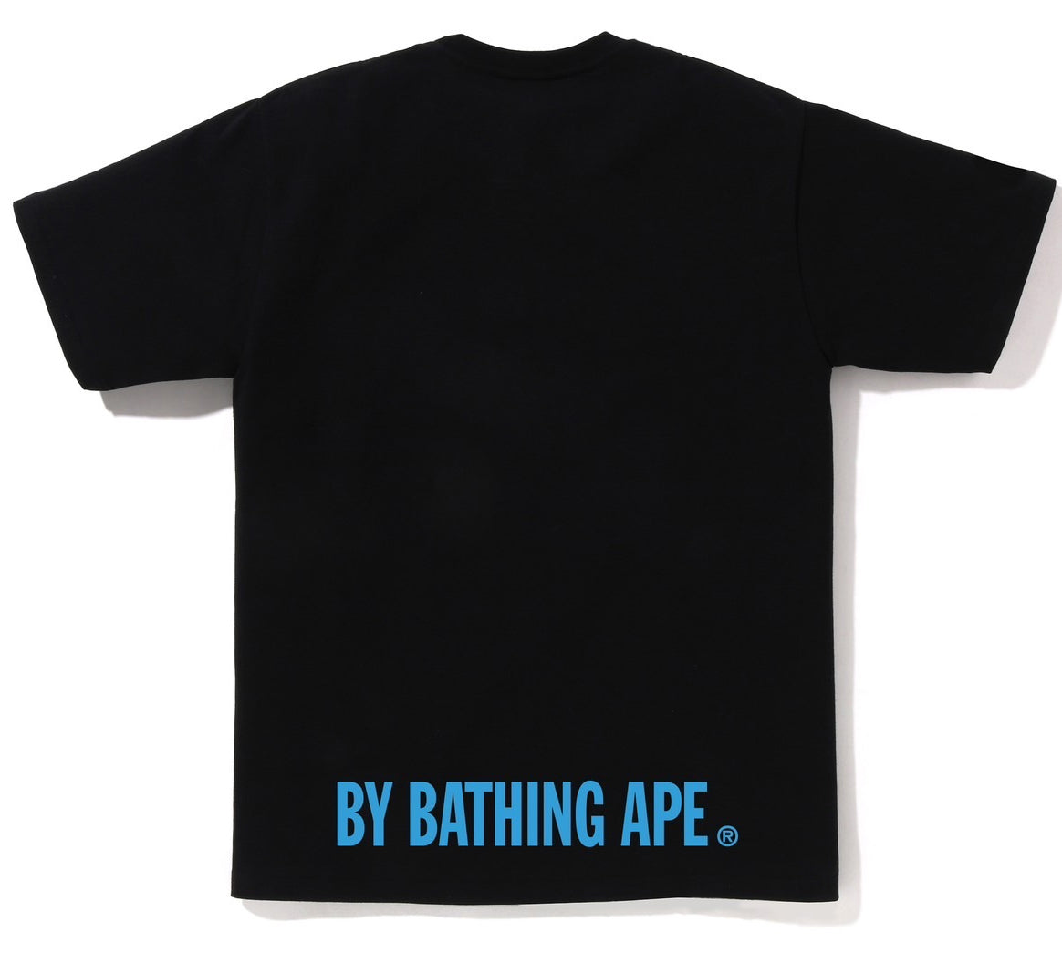 A BATHING APE BAPE ABC CAMO APE FACE STA TEE BLACK BLUE