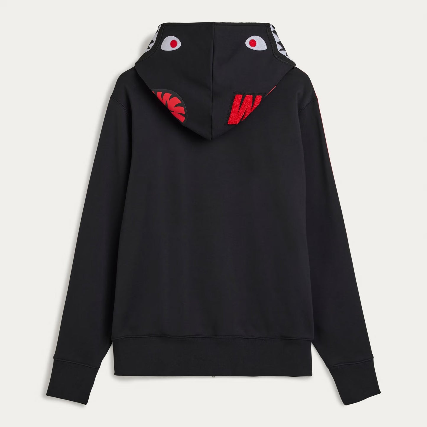 A BATHING APE BAPE x ADIDAS SHARK FULL ZIP HOODIE BLACK