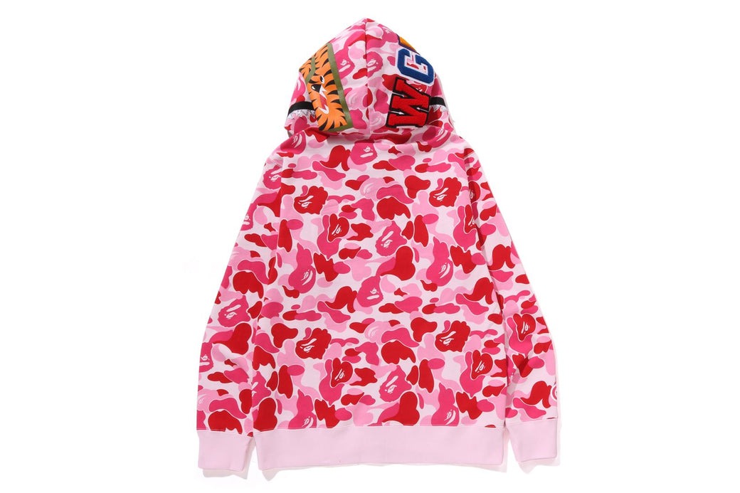 A BATHING APE BAPE ABC CAMO CRYSTAL STONE SHARK FULL ZIP HOODIE PINK