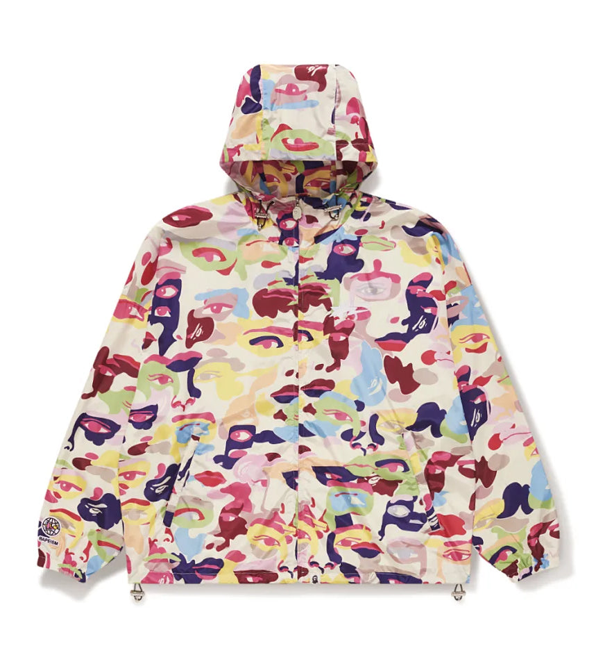 A BATHING APE BAPE x KIDSUPER CAMO LIGHT WEIGHT JACKET MULTI