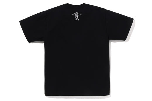 A BATHING APE BAPE BABY MILO COLLEGE TEE BLACK
