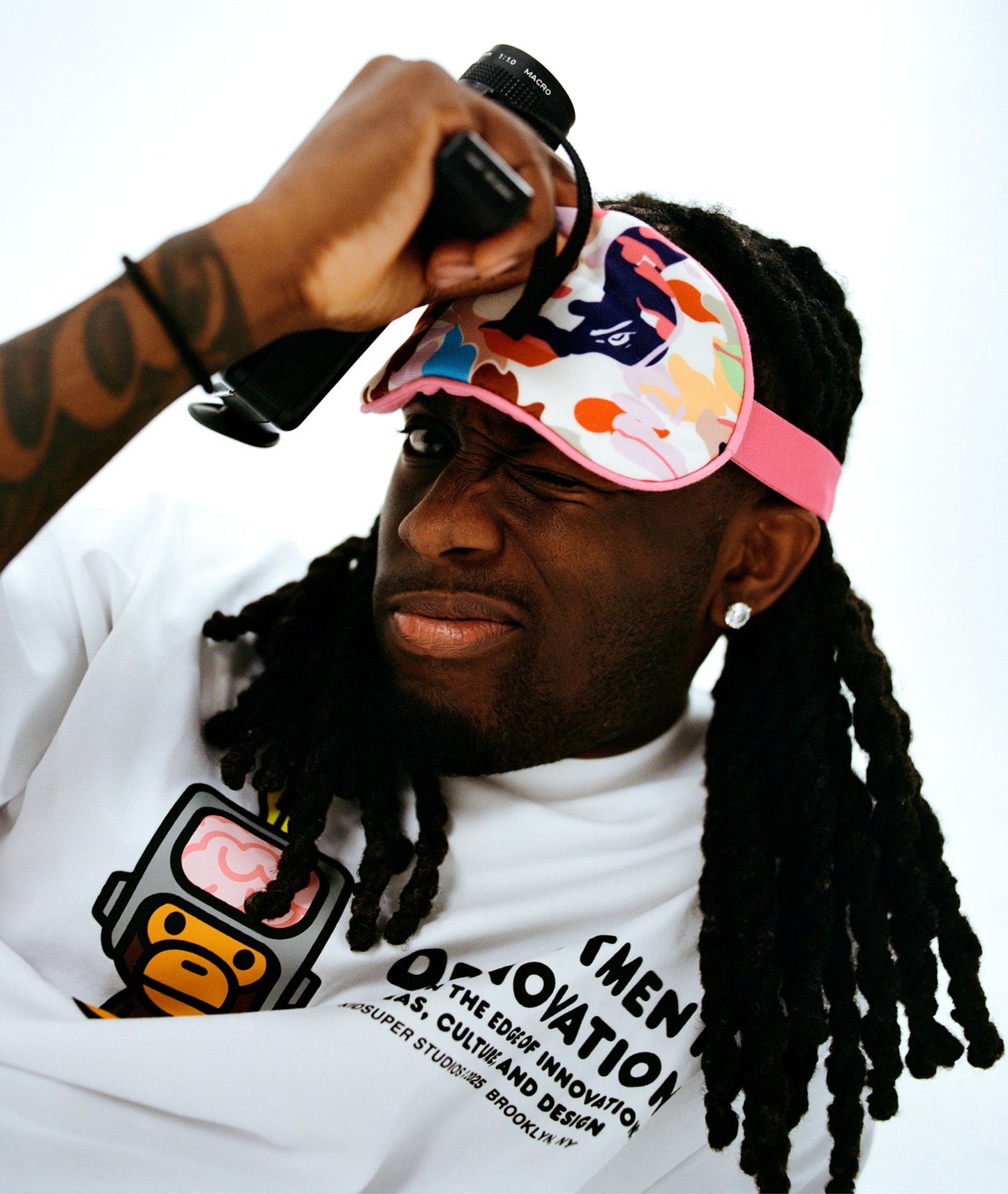 A BATHING APE BAPE x KIDSUPER MILO GRAPHIC TEE WHITE