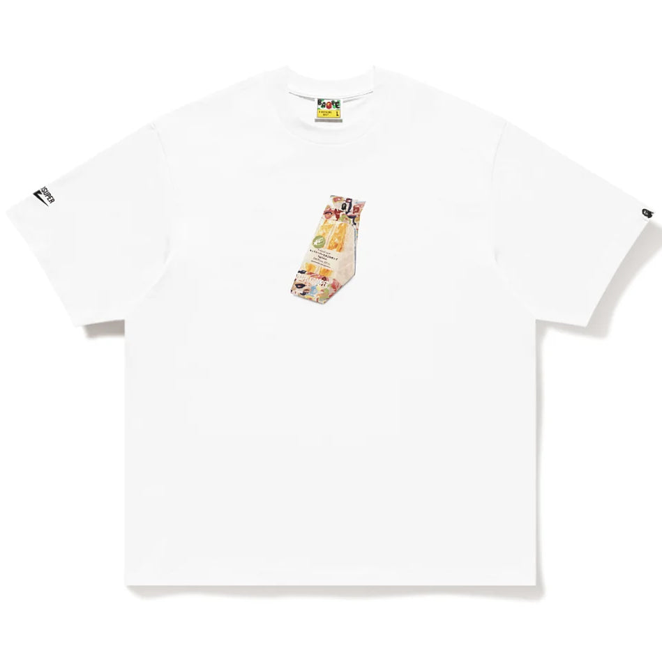 A BATHING APE BAPE x KIDSUPER EGG SANDWICH TEE WHITE