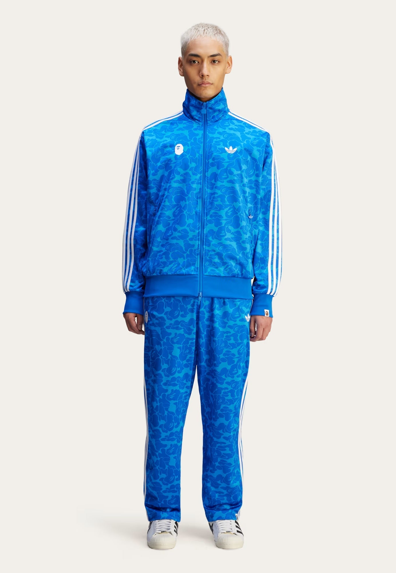 A BATHING APE BAPE x ADIDAS FIREBIRD TRACK PANTS BLUE