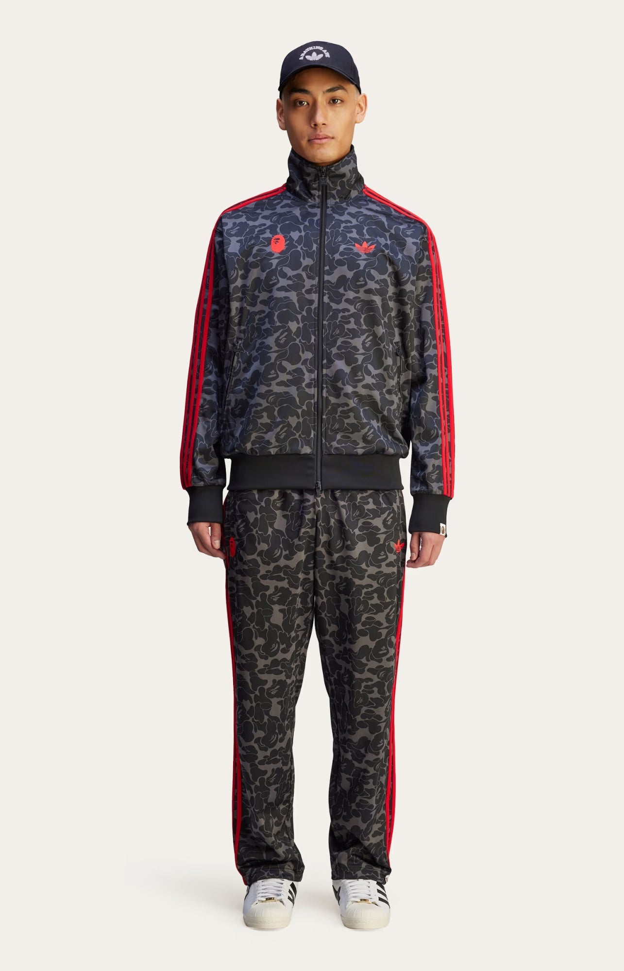 A BATHING APE BAPE x ADIDAS FIREBIRD TRACK PANTS BLACK