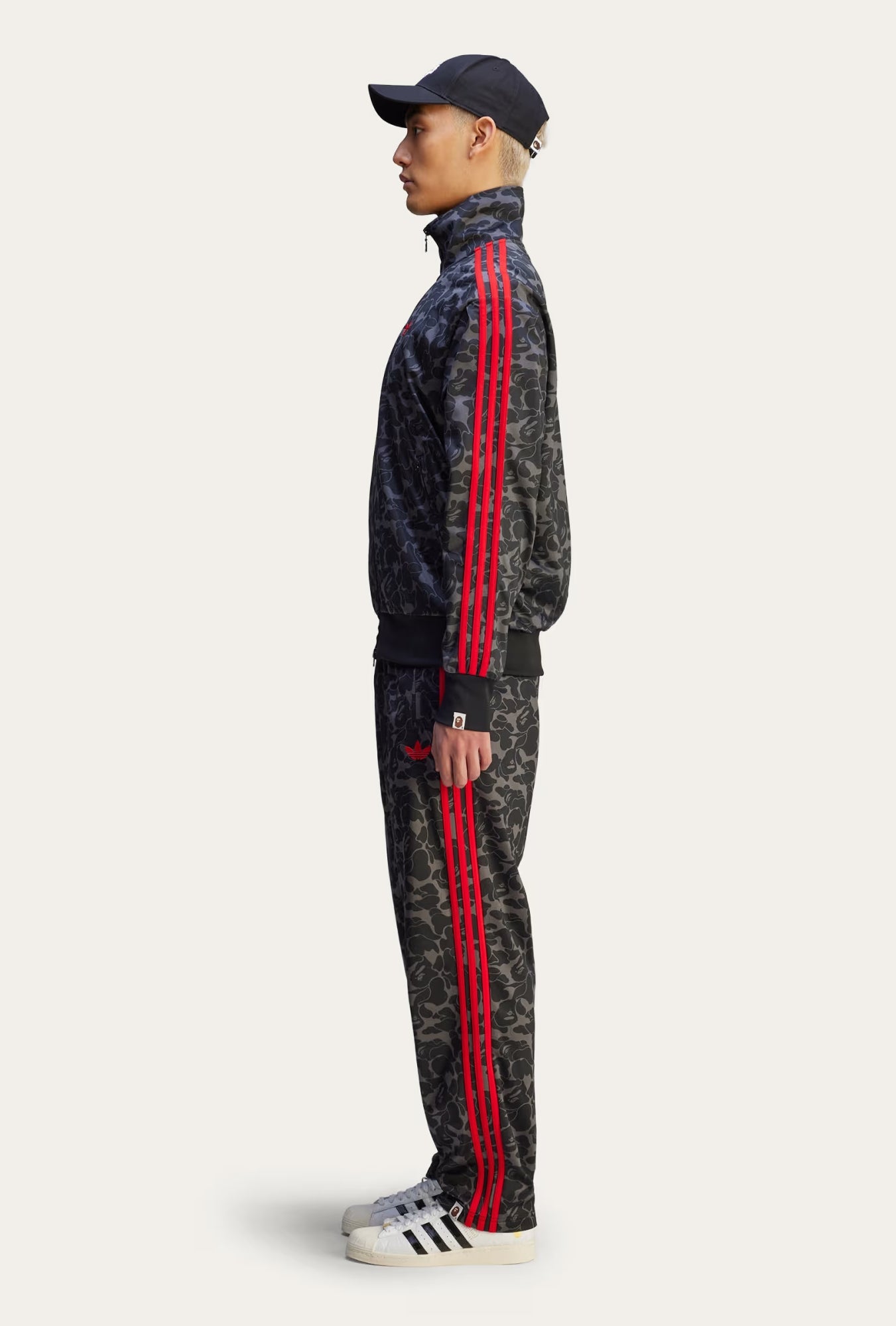 A BATHING APE BAPE x ADIDAS FIREBIRD TRACK PANTS BLACK