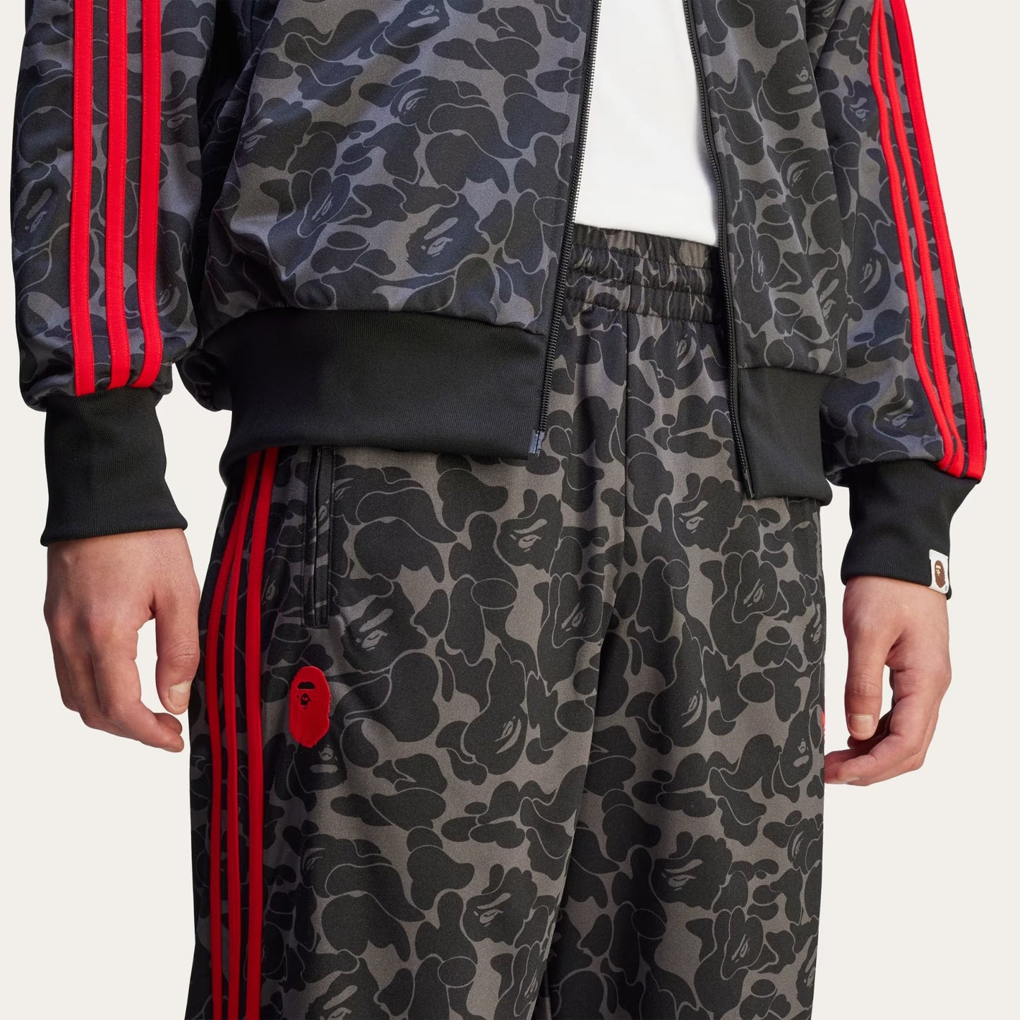 A BATHING APE BAPE x ADIDAS FIREBIRD TRACK PANTS BLACK