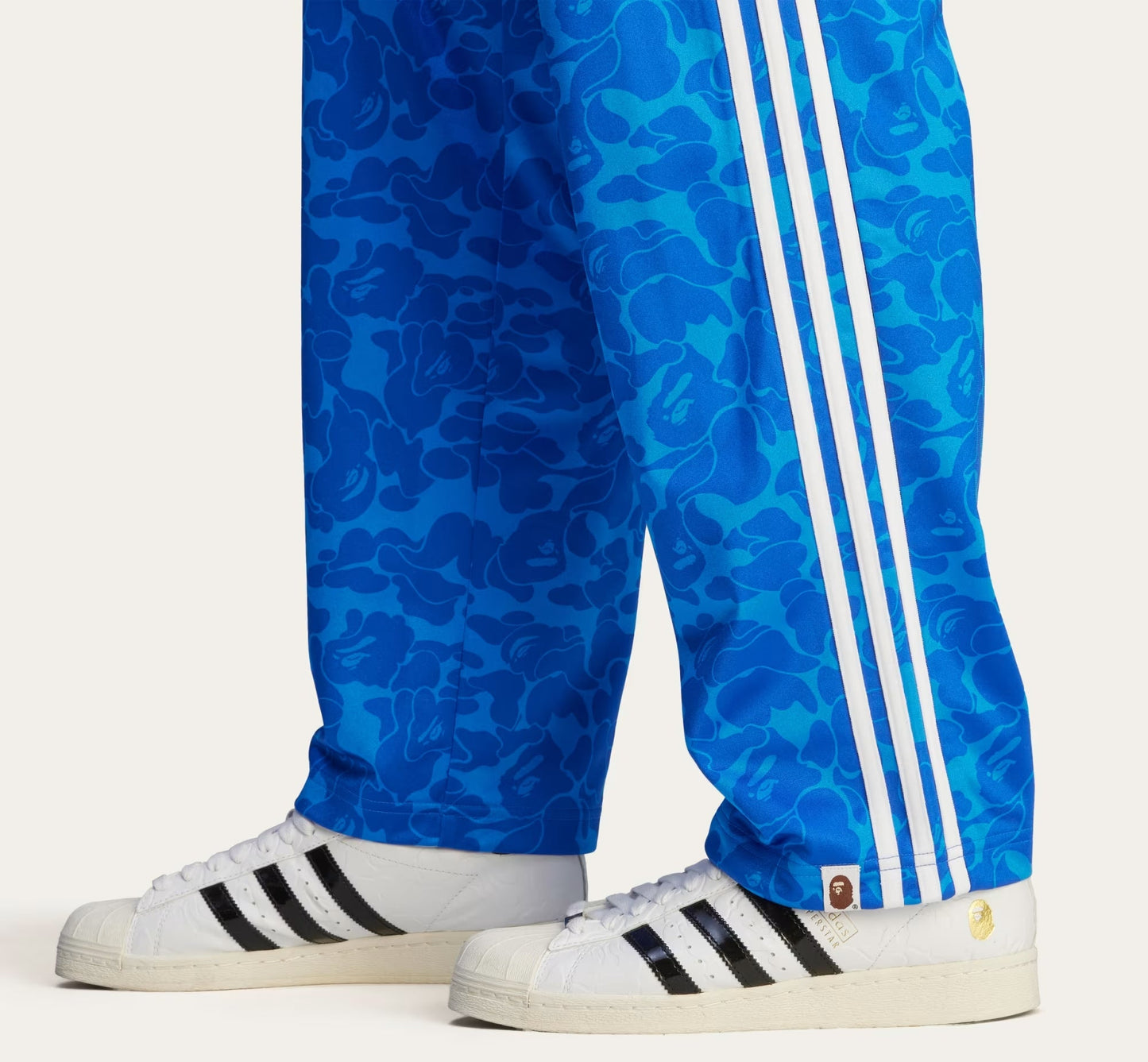 A BATHING APE BAPE x ADIDAS FIREBIRD TRACK PANTS BLUE