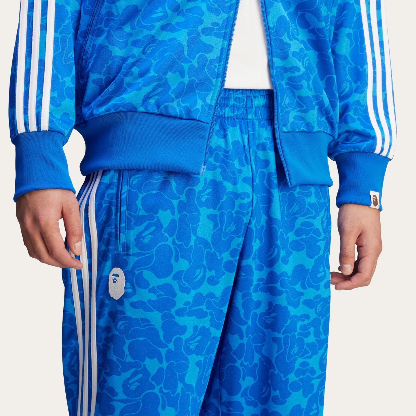 A BATHING APE BAPE x ADIDAS FIREBIRD TRACK PANTS BLUE