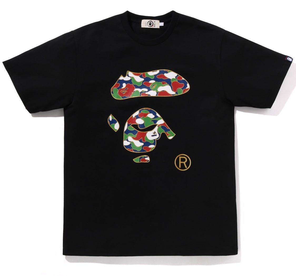 A BATHING APE BAPE JAPAN APE FACE TEE BLACK