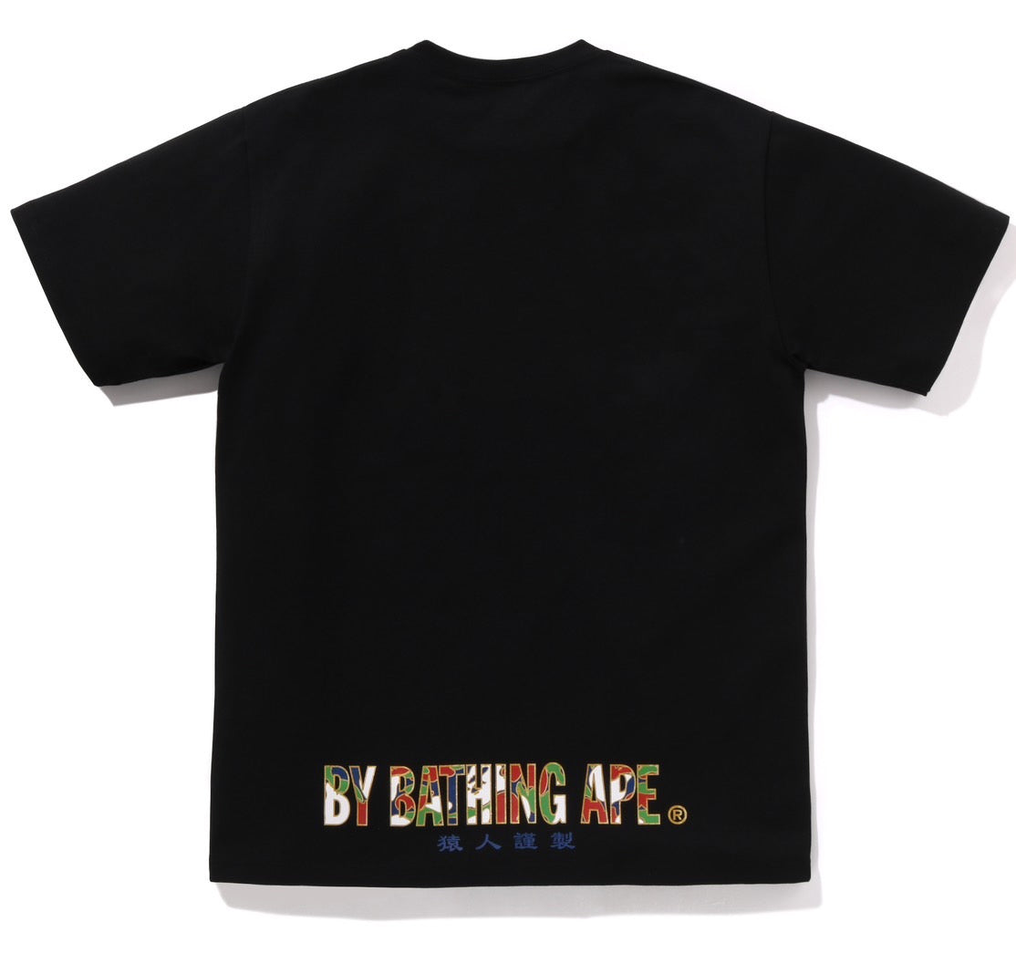 A BATHING APE BAPE JAPAN APE FACE TEE BLACK