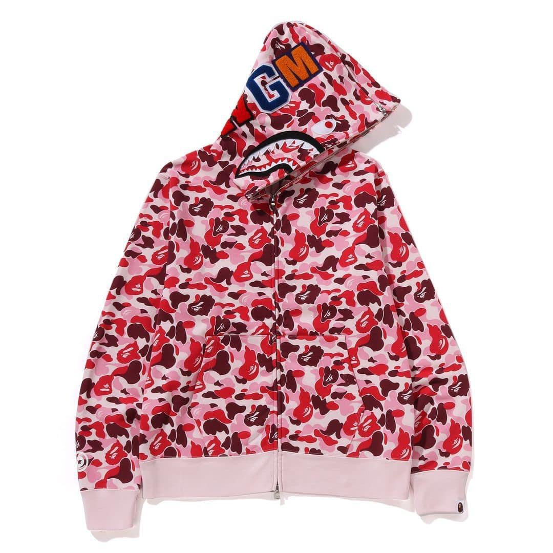 A BATHING APE BAPE JAPAN LIMITED COLLECTION BAPE STORE HIROSHIMA SEPARATE SHARK FULL ZIP HOODIE