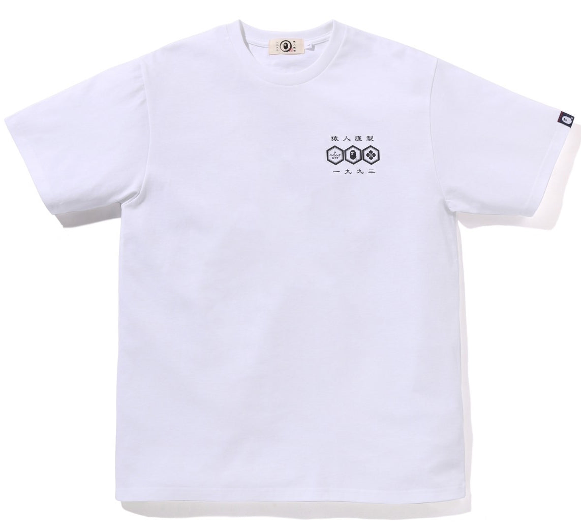 A BATHING APE BAPE JAPANESE HEXAGON TEE WHITE