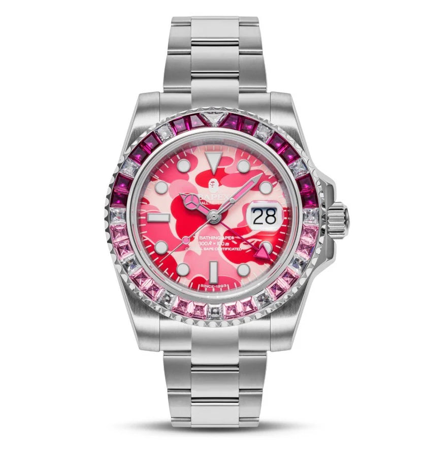 A BATHING APE BAPE TYPE 2 BAPEX ABC CAMO CRYSTAL STONE PINK