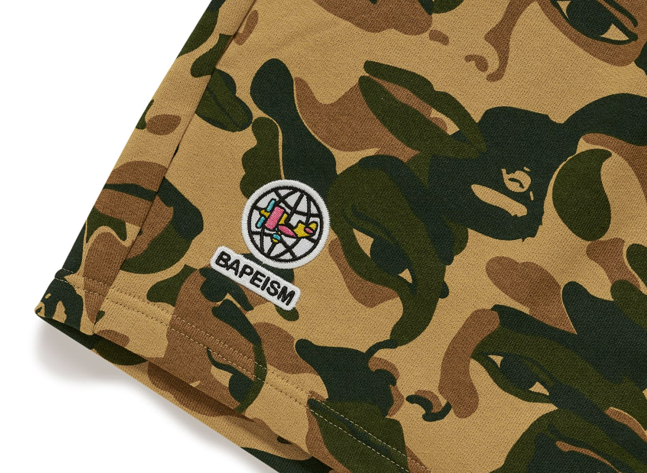 A BATHING APE BAPE x KIDSUPER CAMO SWEAT SHORTS GREEN