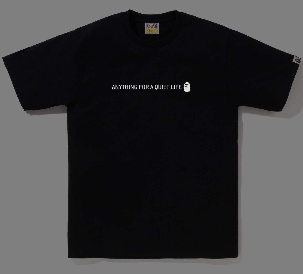 A BATHING APE BAPE REFLECTOR INDUSTRIAL LOGO TEE BLACK