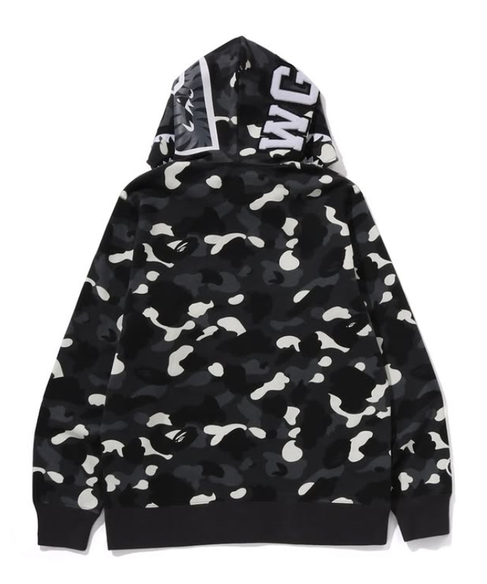 A BATHING APE BAPE CITY CAMO SHARK FULL ZIP HOODIE