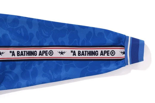 A BATHING APE BAPE SOLID CAMO RELAXED FIT SHARK FULL ZIP HOODIE BLUE