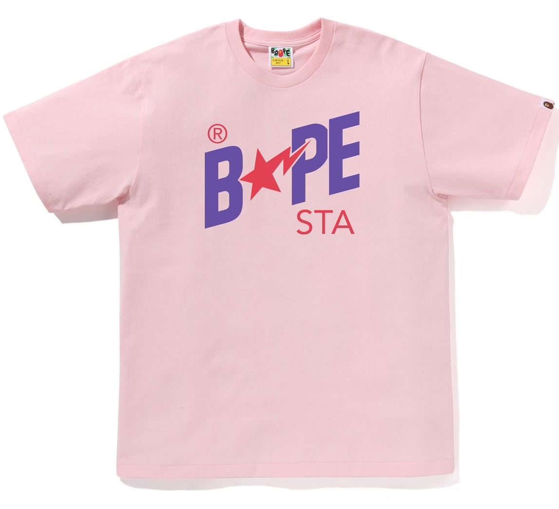 A BATHING APE COLORS BAPE STA TEE PINK