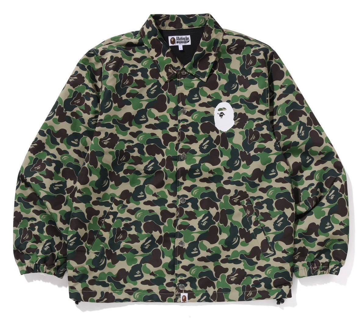 A BATHING APE BAPE ABC CAMO COACH JACKET Green