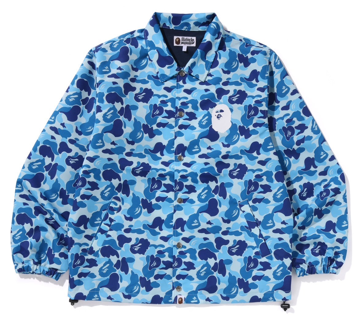A BATHING APE BAPE ABC CAMO COACH JACKET Blue