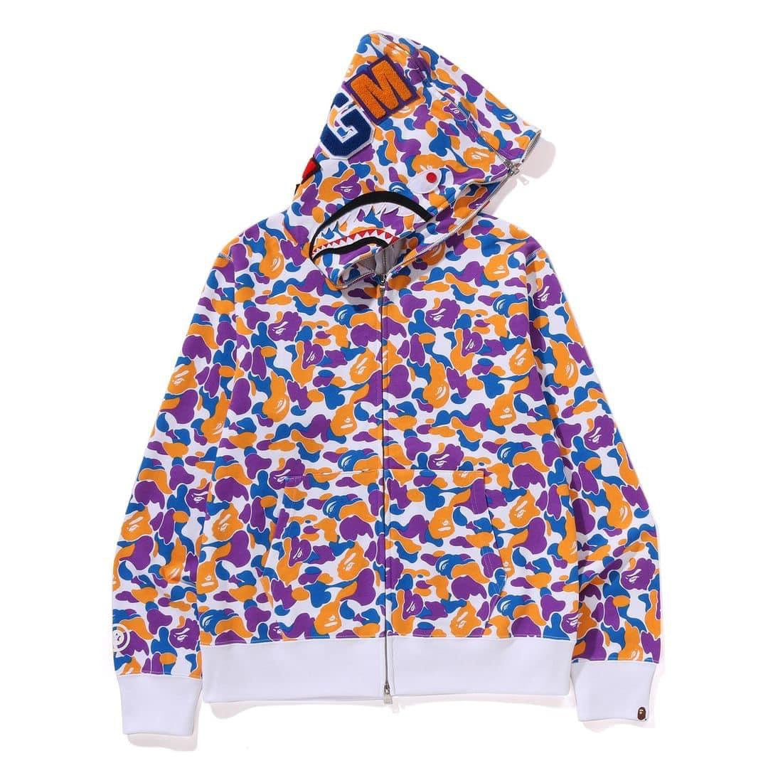 A BATHING APE BAPE USA LIMITED COLLECTION BAPE STORE LA SEPARATE SHARK FULL ZIP HOODIE
