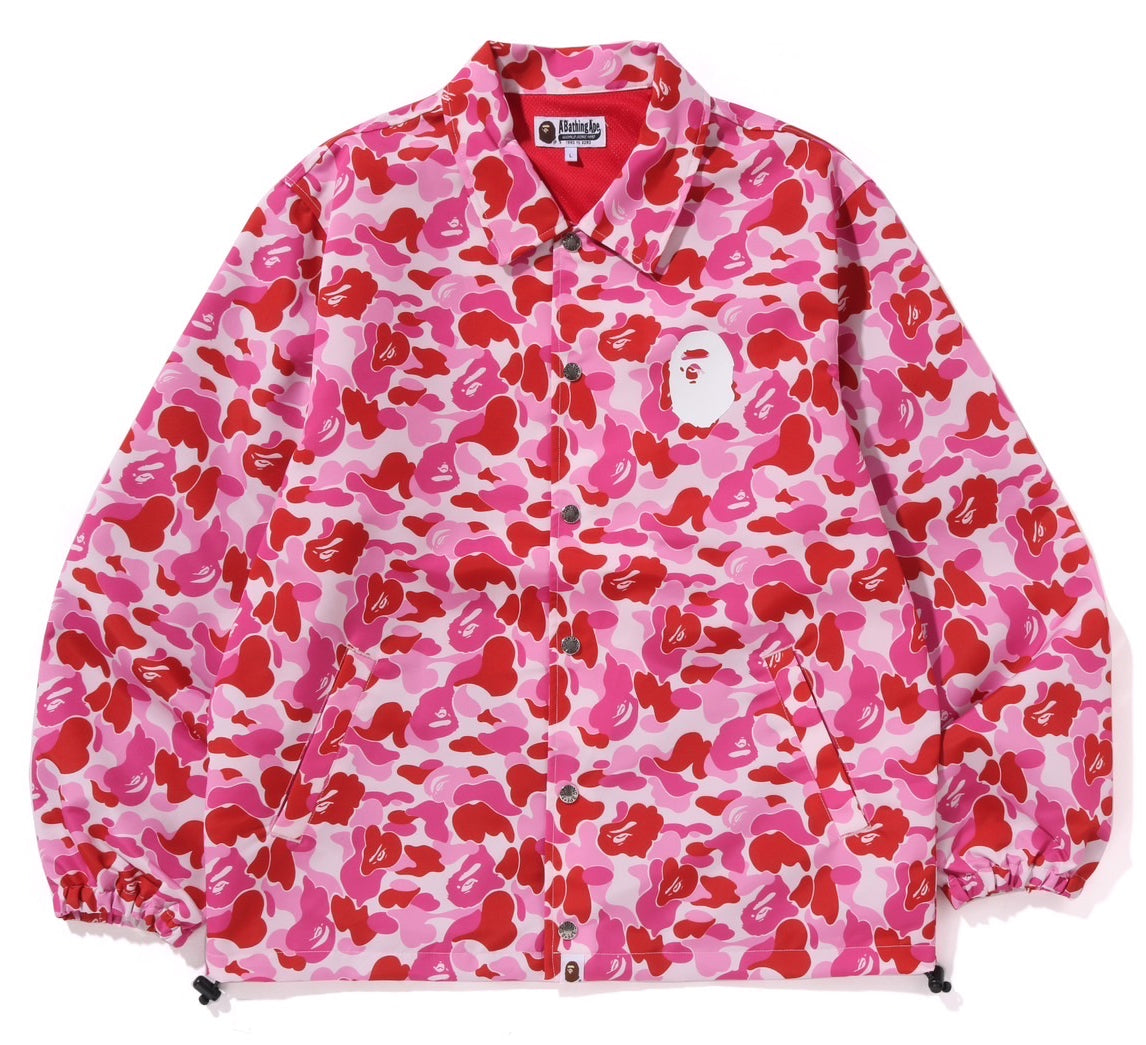 A BATHING APE BAPE ABC CAMO COACH JACKET Pink