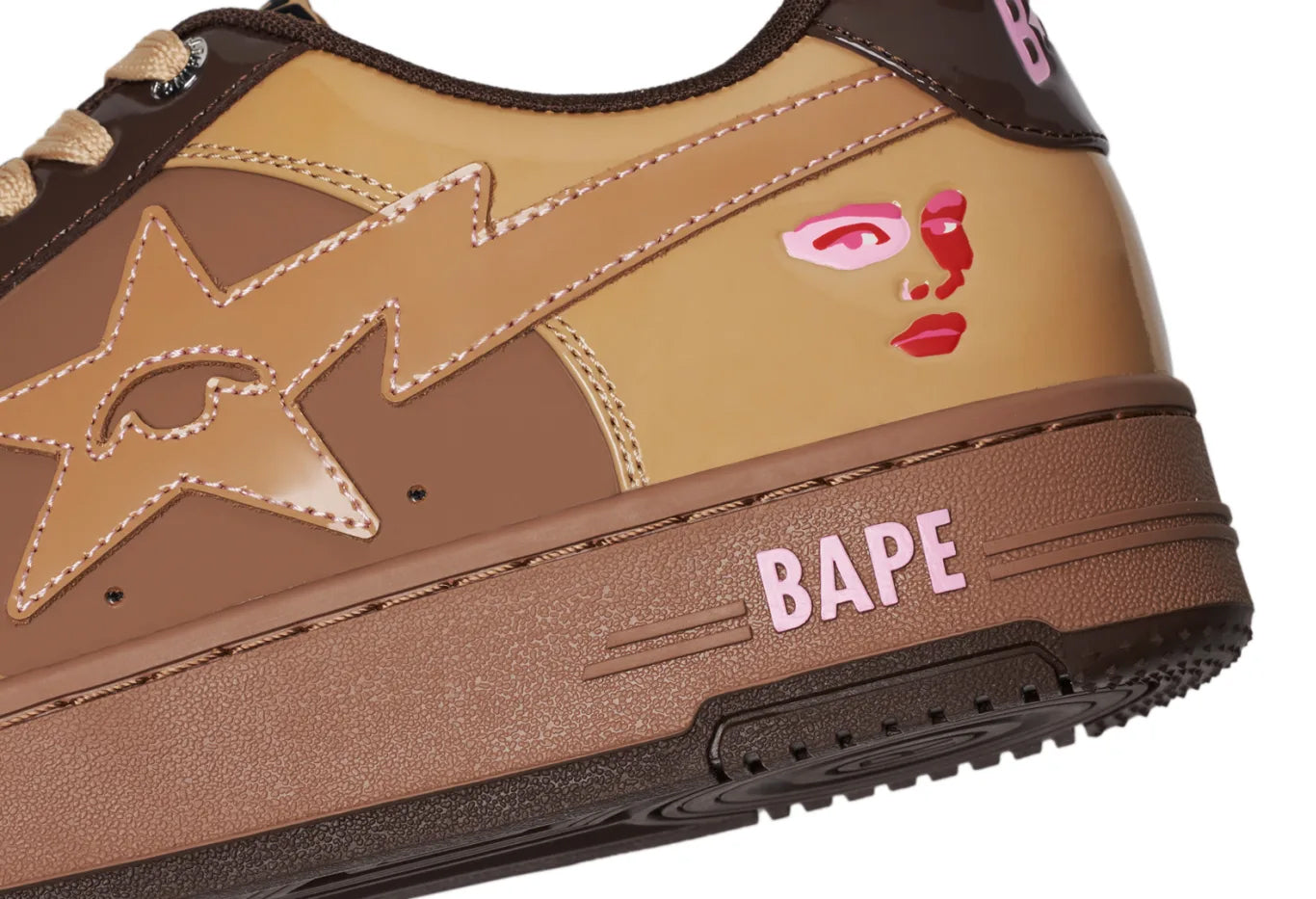 A BATHING APE BAPE x KIDSUPER BAPE STA BROWN
