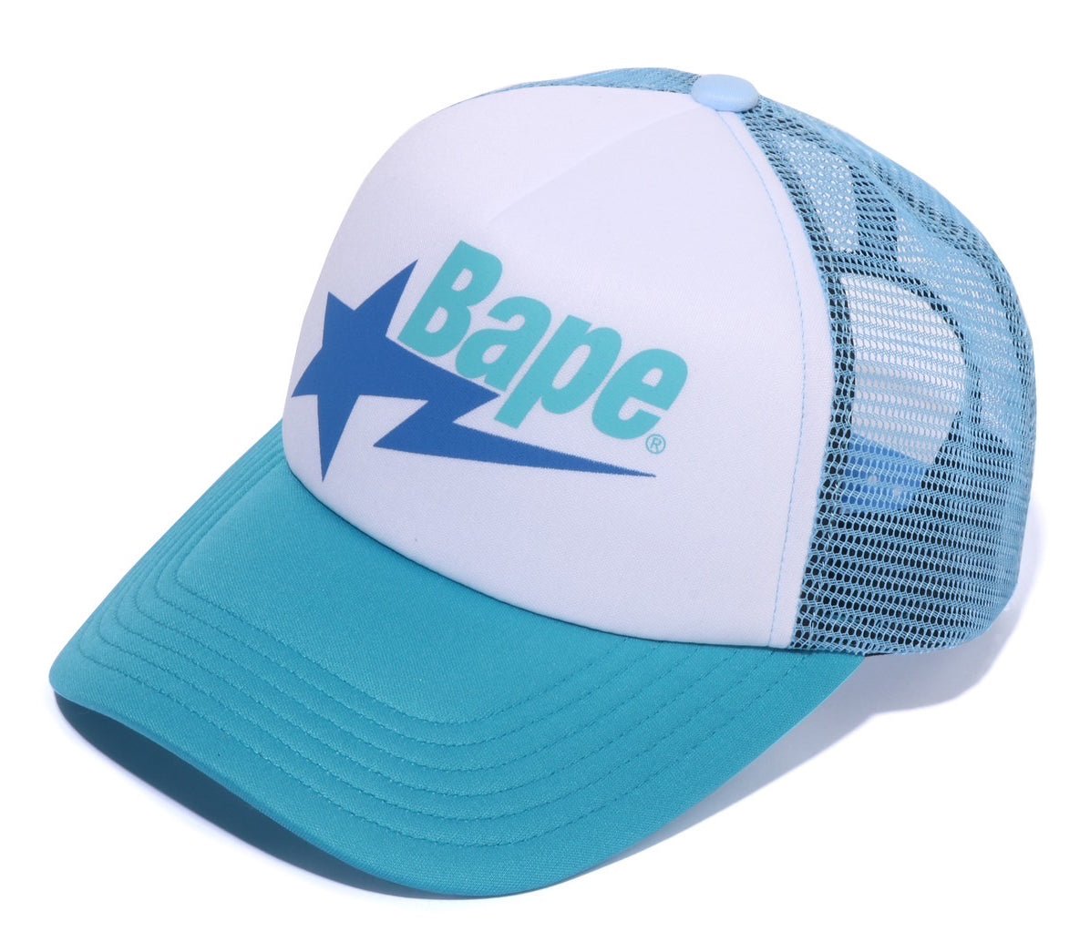 A BATHING APE BAPE STA MESH CAP BLUE