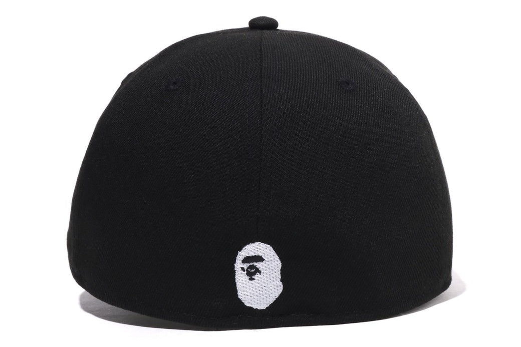 A BATHING APE BAPE BASEBALL LOGO NEW ERA 49FORTY CAP Black