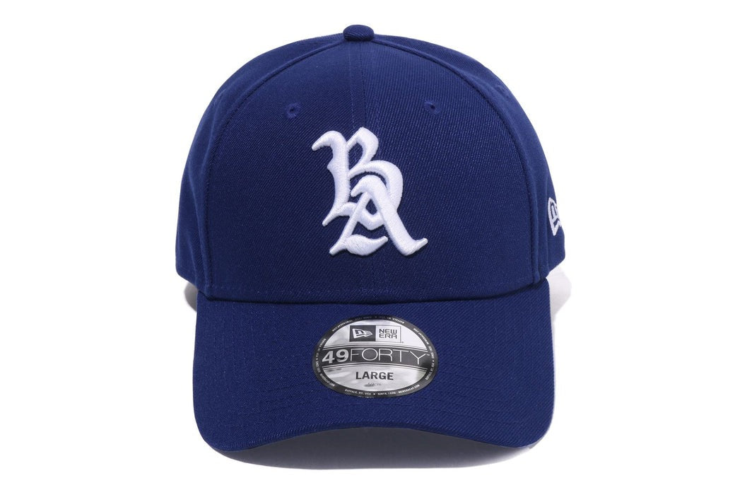 A BATHING APE BAPE BASEBALL LOGO NEW ERA 49FORTY CAP Navy