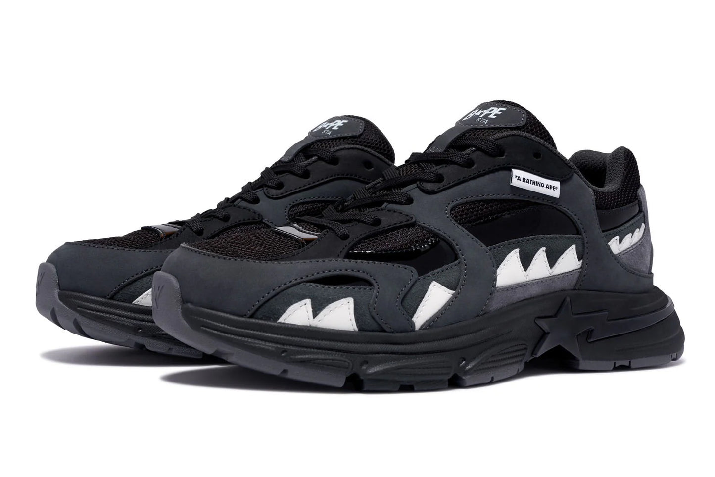 A BATHING APE BAPE SHARK STA BLACK
