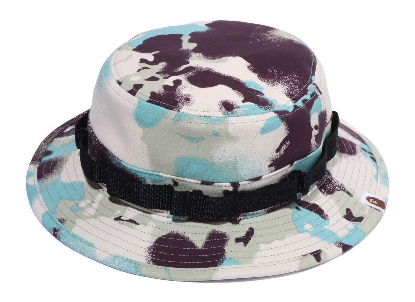 A BATHING APE BAPE MAP CAMO MILITARY HAT MULTI