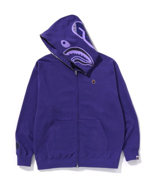 ONE POINT APE HEAD SHARK RELAXED FIT FULL ZIP HOODIE パープル Detail