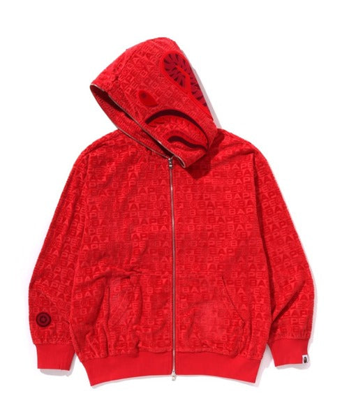 LUX SPORT PATTERN SHARK RELAXED FIT FZ HOODIE レッド Detail