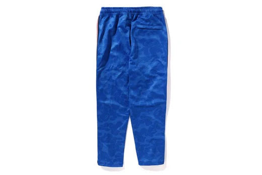 A BATHING APE BAPE SOLID CAMO ONE POINT RELAXED FIT SWEAT PANTS BLUE