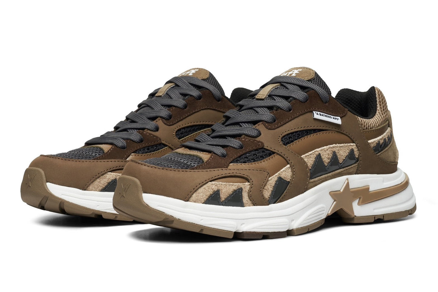 A BATHING APE BAPE SHARK STA OLIVE