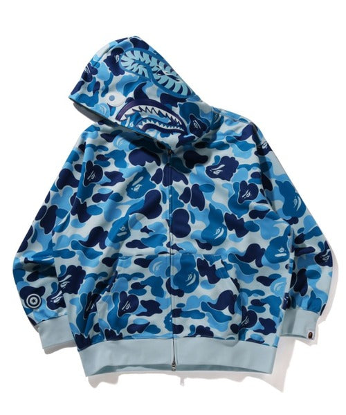 ABC CAMO POLYESTER RELAXED FIT SHARK FULL ZIP HOODIE ブルー Detail