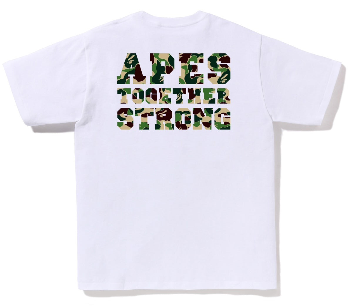 A BATHING APE BAPE ABC CAMO COLLEGE ATS TEE WHITE GREEN