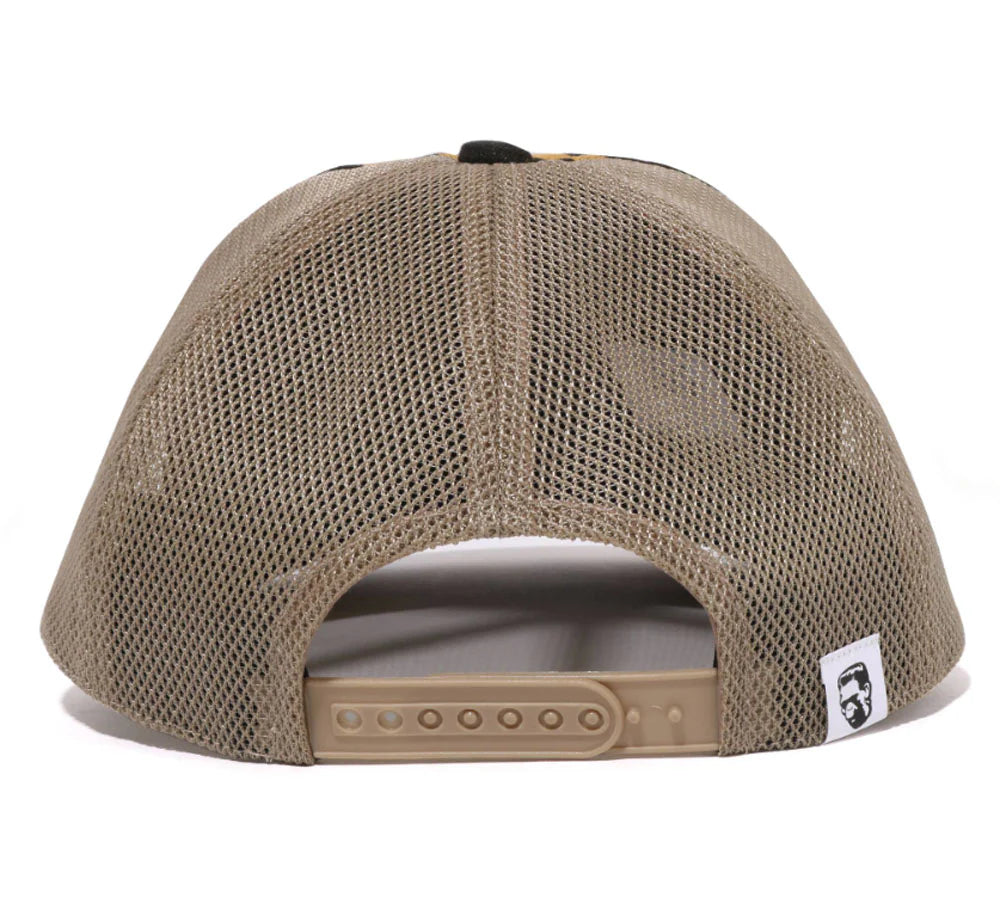 A BATHING APE BAPE 1ST CAMO SHARK MESH CAP YELLOW
