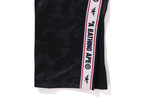 A BATHING APE BAPE SOLID CAMO ONE POINT RELAXED FIT SWEAT PANTS BLACK
