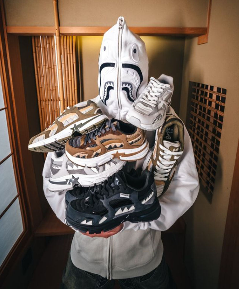 A BATHING APE BAPE SHARK STA BEIGE