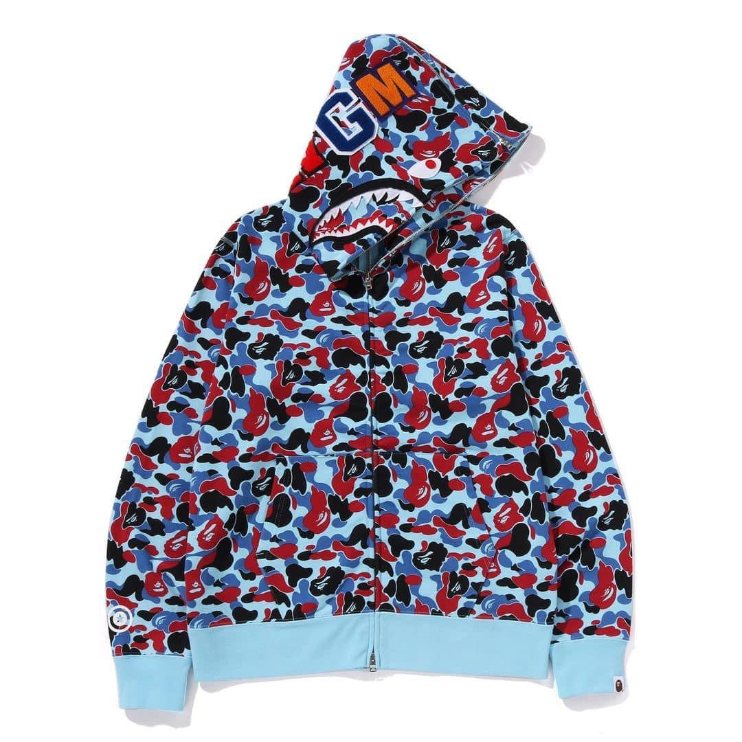 A BATHING APE BAPE USA LIMITED COLLECTION BAPE STORE CHICAGO SEPARATE SHARK FULL ZIP HOODIE